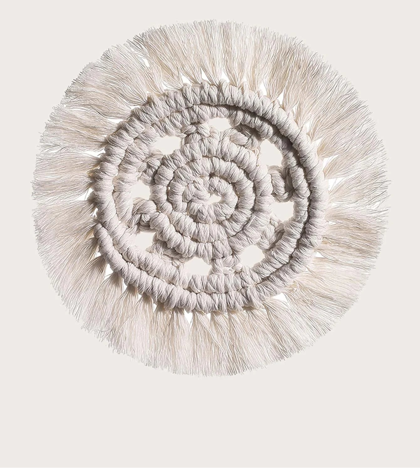 1pc-Hand-woven Coasters Round Tassel Coasters Table Mats Placemats Placemats Home Decor