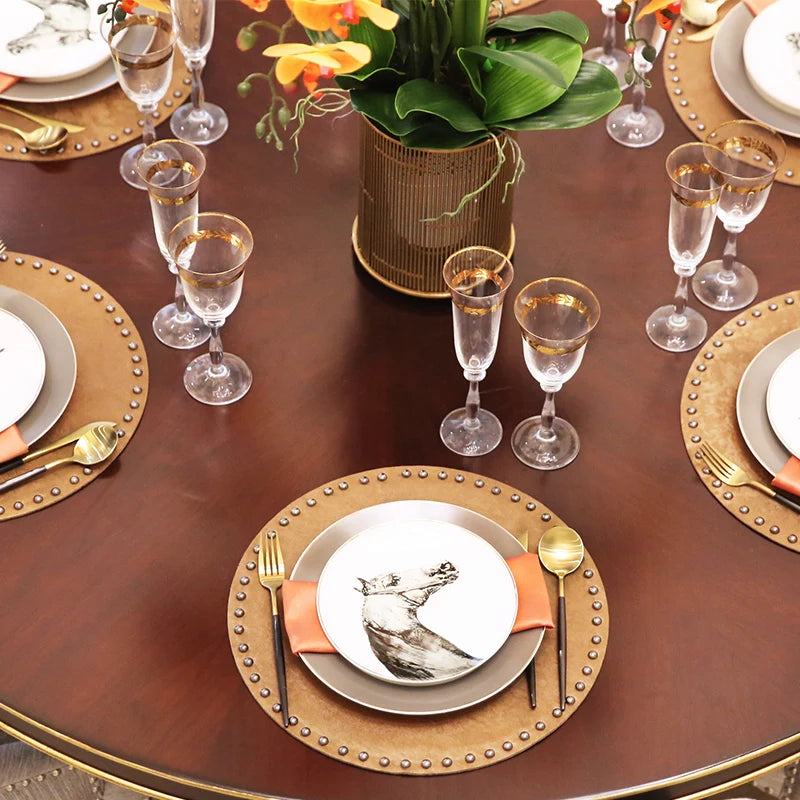 American Home Western Food Tableware Set European Steak Horse Head Pattern Plate Western Restaurant Table Decor Dinner Plate