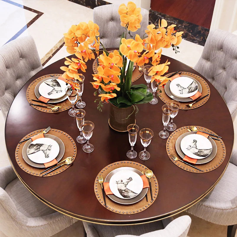 American Home Western Food Tableware Set European Steak Horse Head Pattern Plate Western Restaurant Table Decor Dinner Plate