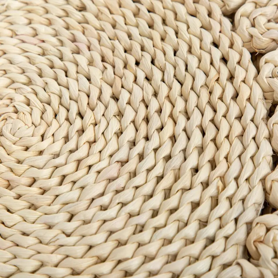 Handmade Straw Woven Corn Husk Home Casserole with Heat Insulation Tea Mat Table Mat Heat-Resistant Mat Plate Cup Placemat