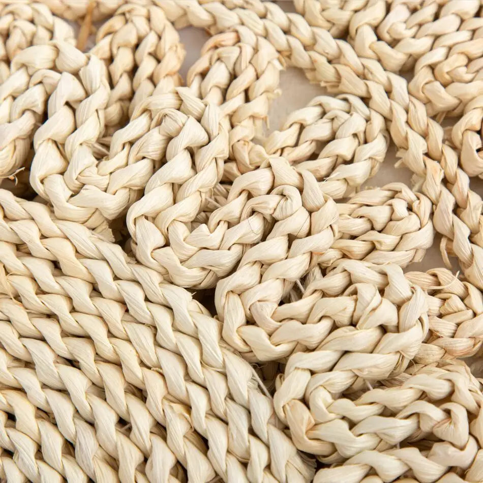 Handmade Straw Woven Corn Husk Home Casserole with Heat Insulation Tea Mat Table Mat Heat-Resistant Mat Plate Cup Placemat