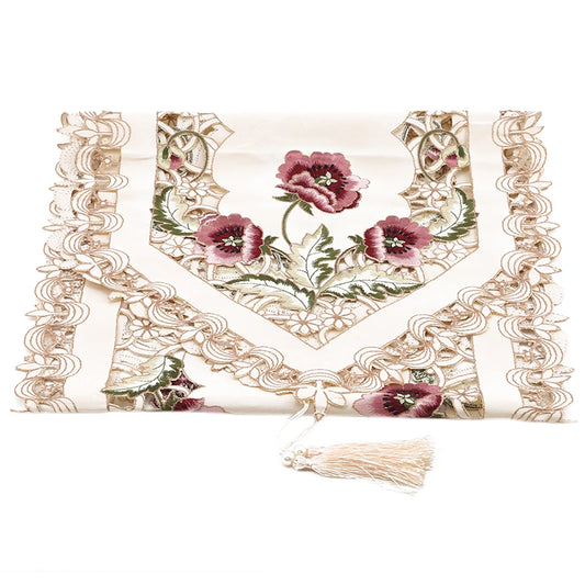 New Chinese Classical Jacquard Table Runner Tassel Home Cloth Decoration Runner Strip Tablecloth Living Room Dining Room Decor
