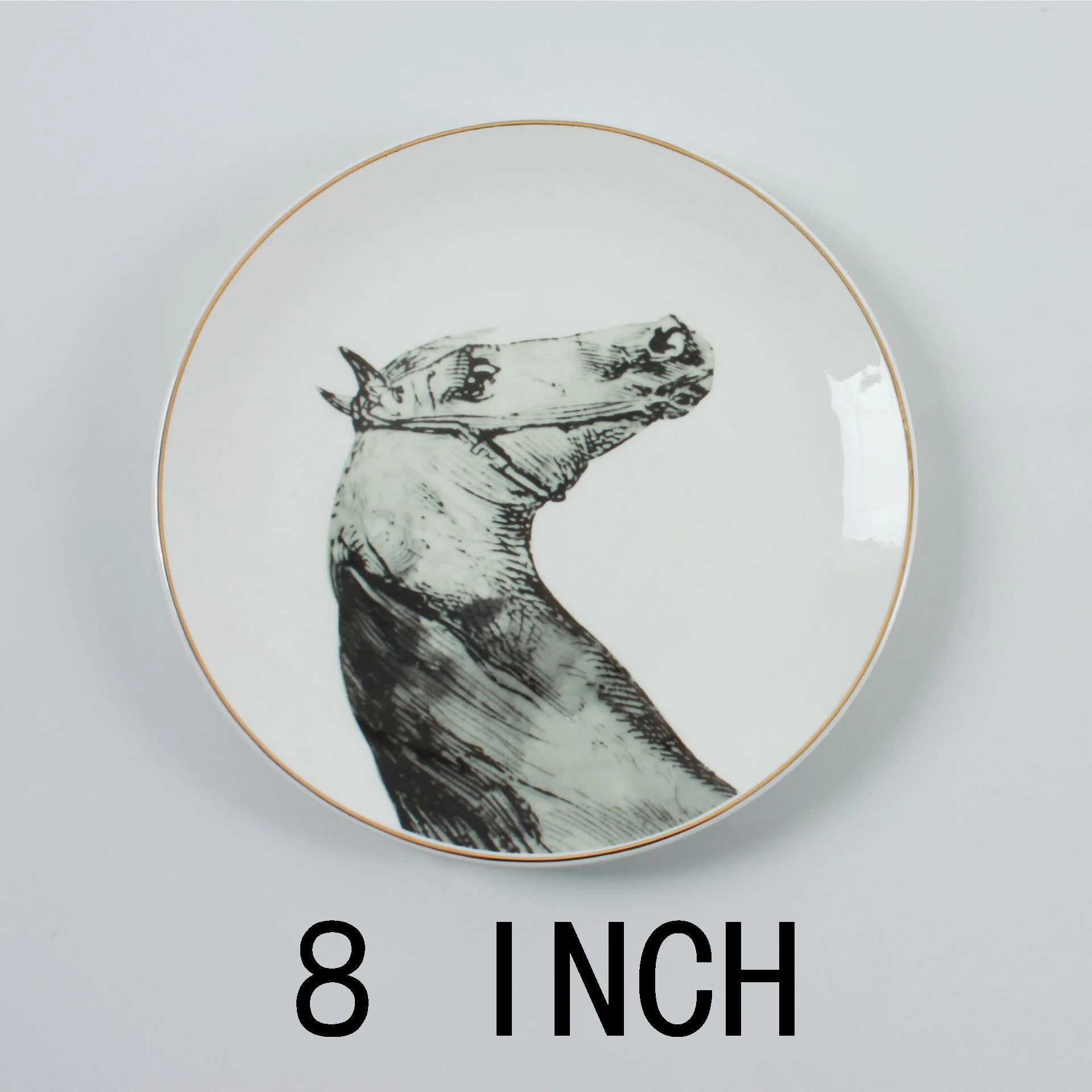 American Home Western Food Tableware Set European Steak Horse Head Pattern Plate Western Restaurant Table Decor Dinner Plate