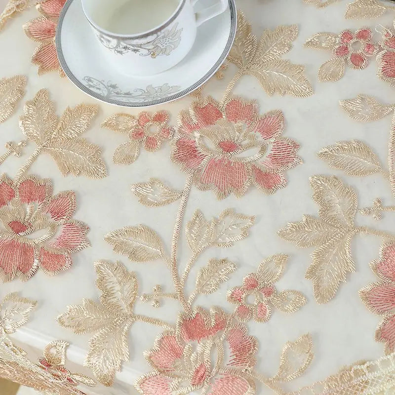 Elegant Embroidered Lace Table Runner for Luxurious Decor
