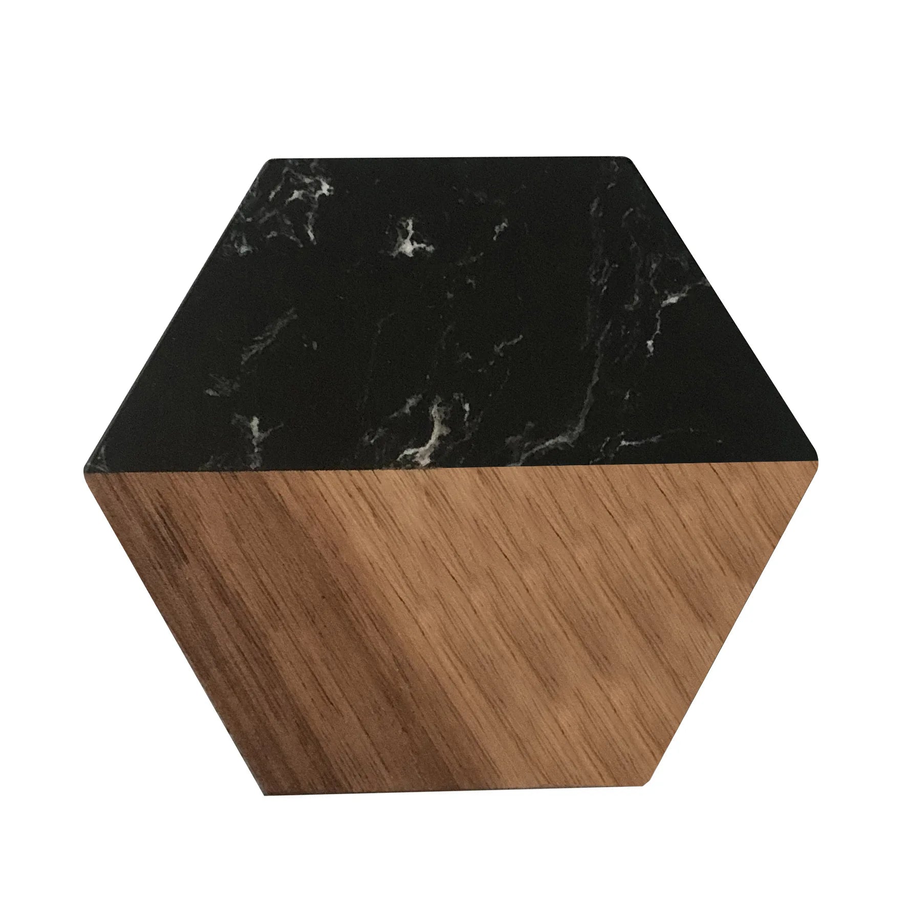 Marble Wood Coasters Set, Hexagon Geometric Coasters, Tea, Coffee, Wine, Drinks and Beverage, Set of 4